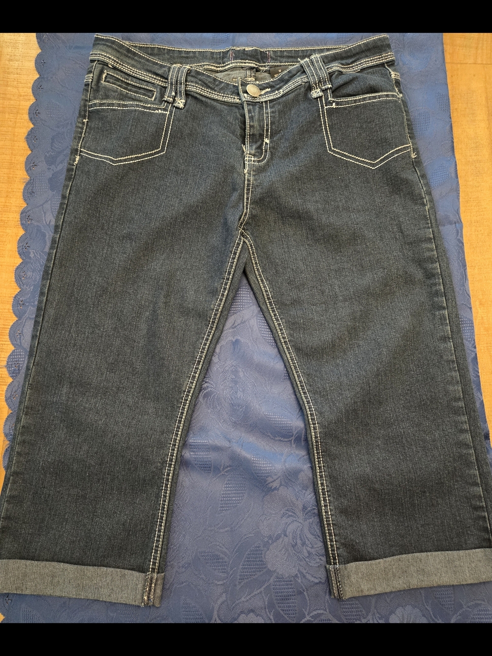 Jimmy Jeans Dark Blue Women’s Straight-Leg Capri Jeans